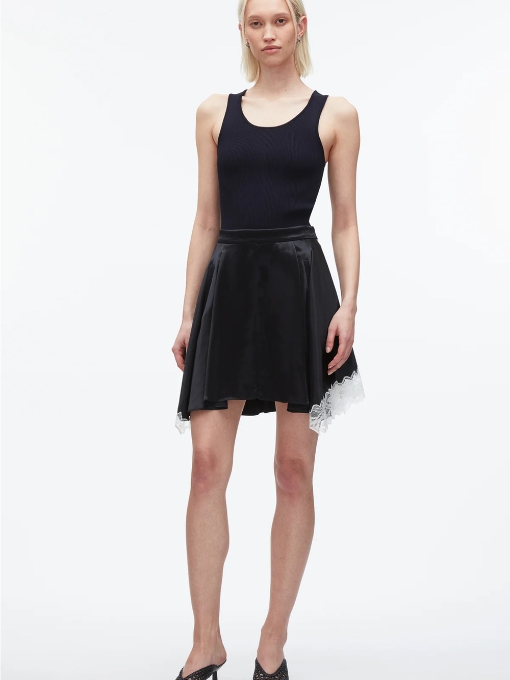 Liquid Satin Mini Skirt